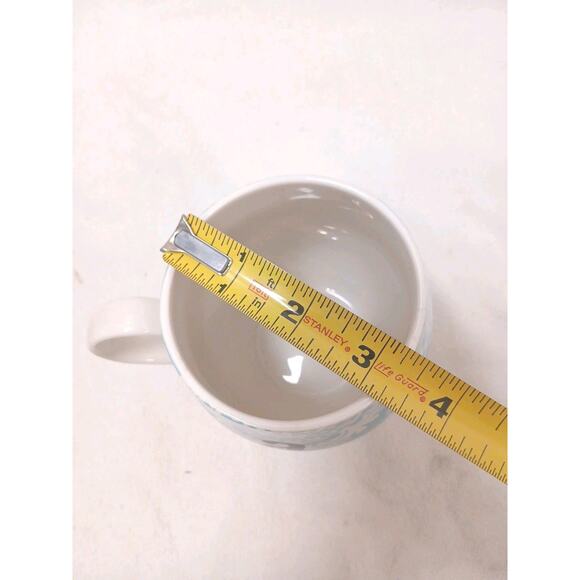 Anthropologie Homegrown Cup Light Blue Paisely Letter A Initial Tea Coffee Mug - Picture 7 of 8